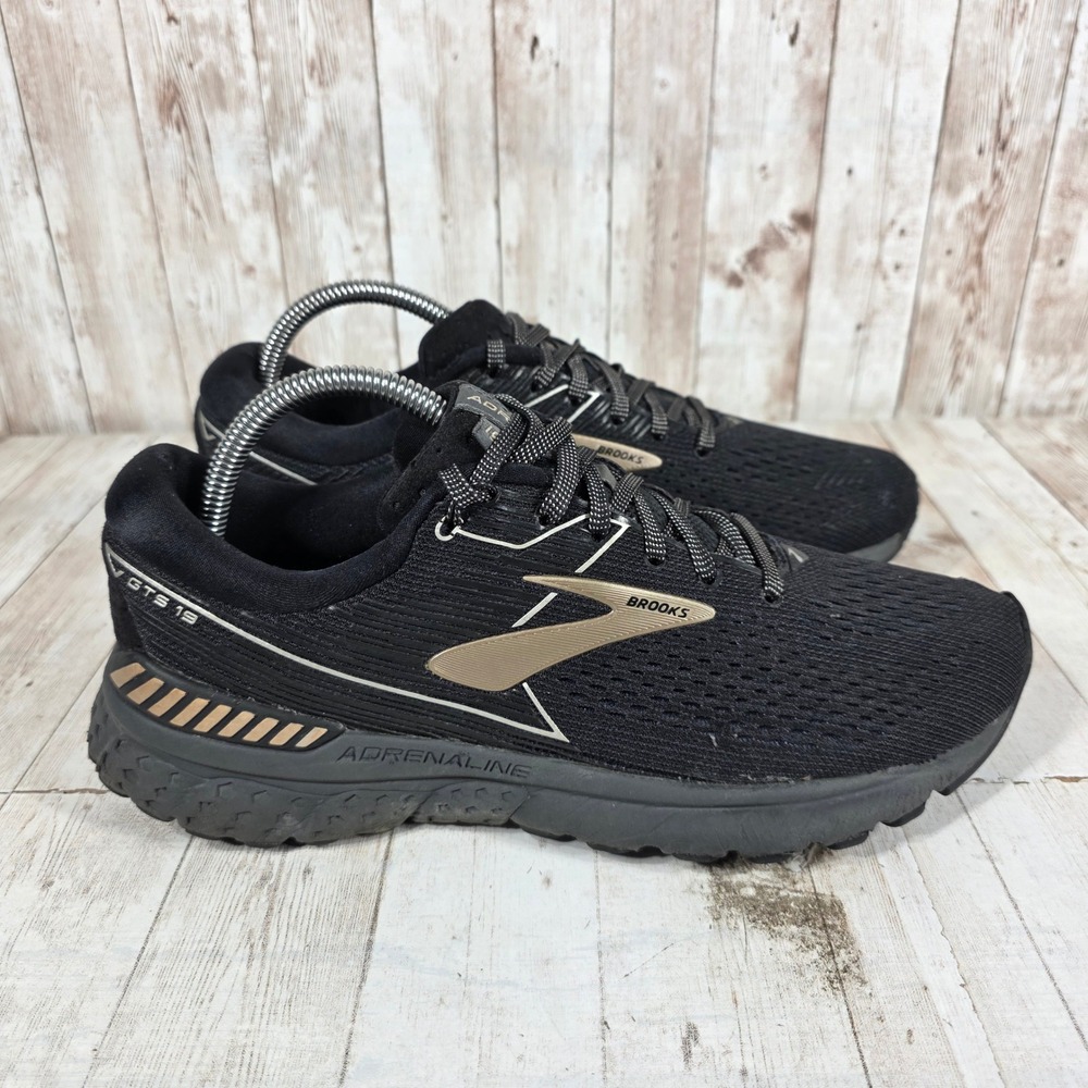Brooks Adrenaline GTS 19 Womens Running Shoes Black Rose Gold 1202841B016